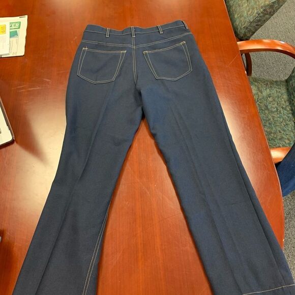 Habands Vintage Polyester Jeans sz 32 - Picture 3 of 4